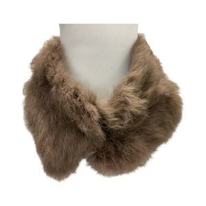 Fur and Silk Neck Warmer Scarf